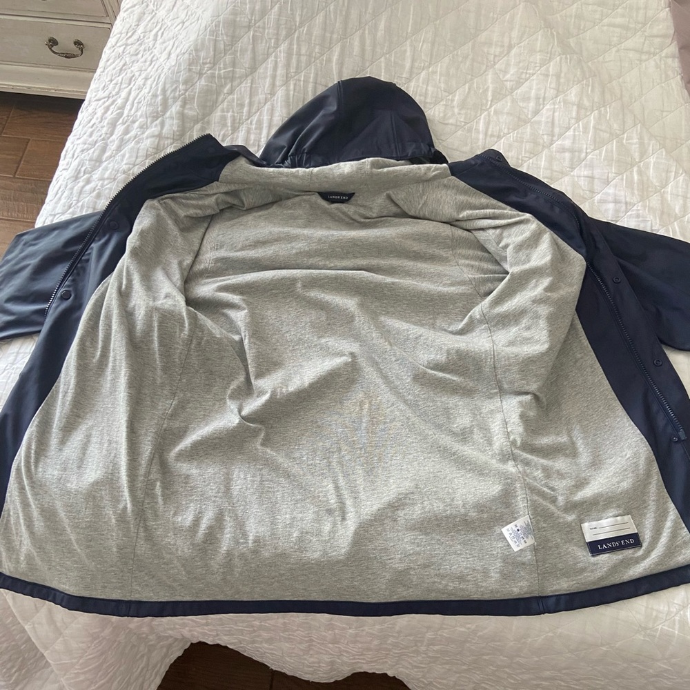 Lands End fleece lined raincoat